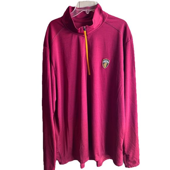 NBA Ultra Game Cleveland Cavaliers 1/4 Zip Pullover T-shirt XXL Men’s Red 2X - Picture 3 of 4